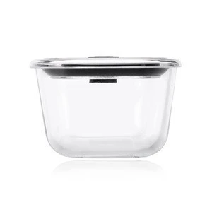 High Borosilicate Glass Reusable Kitchen Food Storage Containers with Lids
