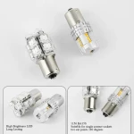 High Brightness 12V Amber Red Canbus Brake Stop Light 2835LED BA15S P21W 1141 1156 LED Bulb Car Lights
