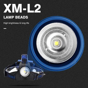 High Power USB Rechargeable LED Headlamp with Warning Light for Outdoor Hunting Hiking Headlight