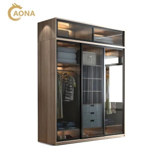 High quality 3 door bedroom storage wardrobe cabinet