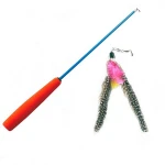 High Quality 5 Replacement Head Sets with 3 Retractable Fishing Rod - Style Cat Teaser toy