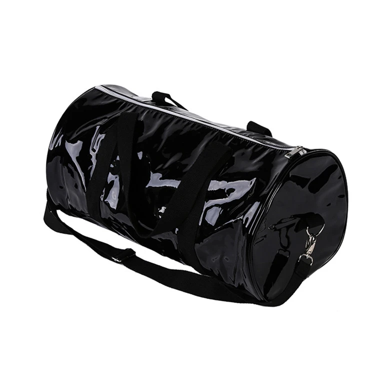 High Quality Custom Logo Black Travel Sports Zipper Handbag Gym Duffel Bag