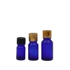 High quality empty cosmetic 5ml 10ml 30ml 50ml blue essential oil glass bottle with dropper