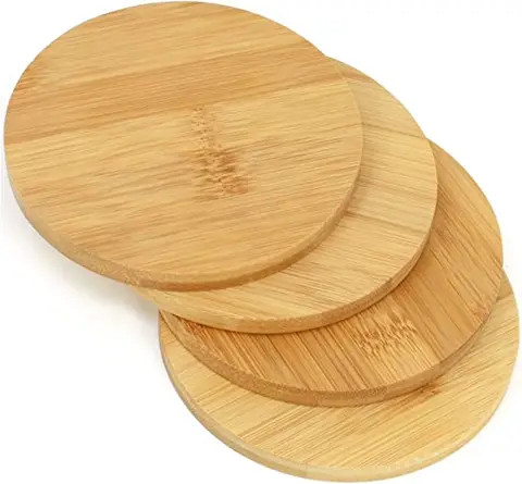 High Quality Handmade Acacia Wood Drink Coasters Dark Brown Square Mats Pads Classic Design for Kitchen Wholesale