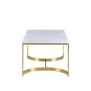 High quality hotel Madison Park Antonio Marble Table Stainless Steel Coffee Side End Table