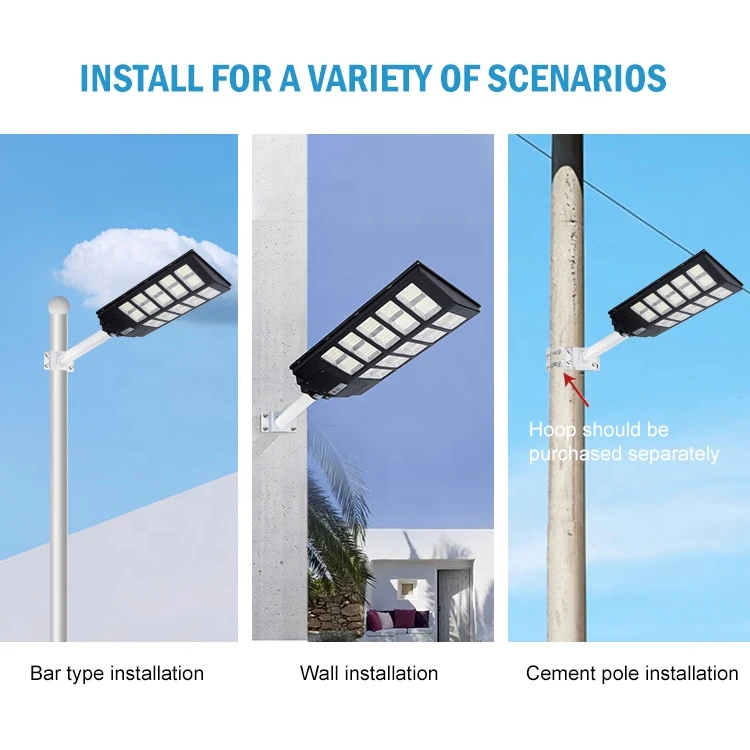 High Quality Ip65 Waterproof Outdoor ABS 400w 500w 800w All In One Integrated Led Solar Street Light