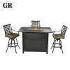 High Quality Luxury Garden Outdoor Aluminum Furniture Bar Table Fire Pit Sets