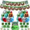 High Quality My Pixel World Birthday Decoration Party Supplies Set