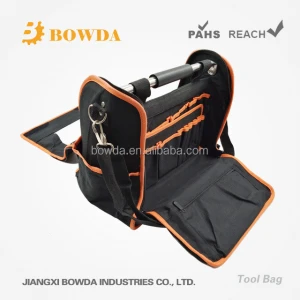 High quality open top tool tote bag with shoulder pad
