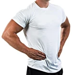 High Quality Plain T-shirt 2022 Summer Wholesale Short Sleeve Solid Custom Sports Shirt Muscle Fit T Shirt