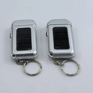 High Quality Plastic White Case Personalized 3led Solar Keychain torch