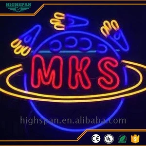 High Quality Wholesale Custom Cheap outdoor real glass neon sign programmable scrolling led light digital letter