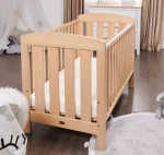 high quality wooden timber baby crib