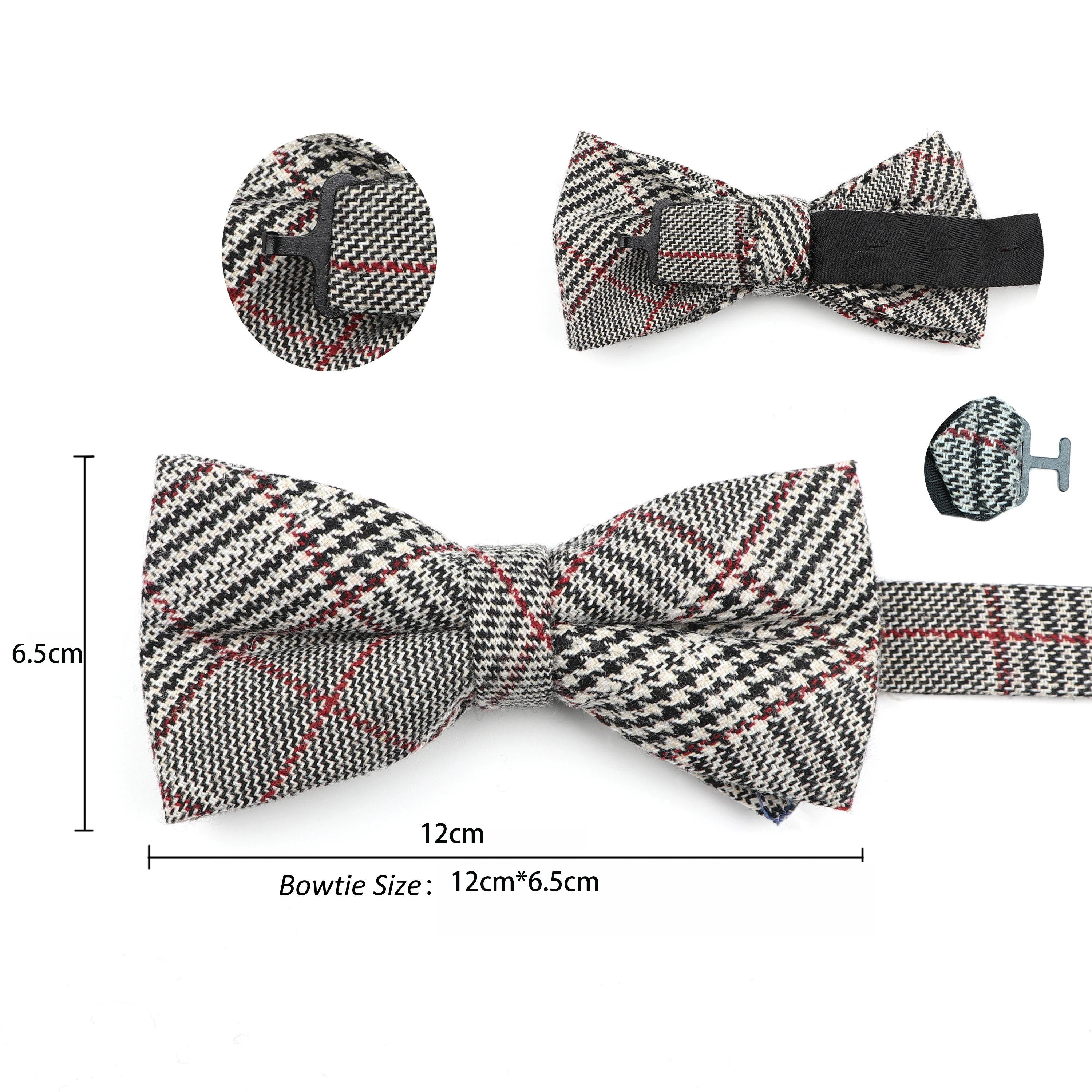 High Quality Wool Cotton Bow Tie Skinny Butterfly Narrow Solid Color Corbata Slim Necktie Cravat Clothing Accessories