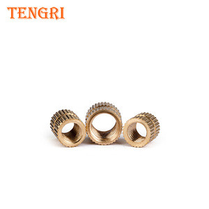 High Strength DIN 16903 Brass Straight Knurled Round Head Insert Nut for Electronic