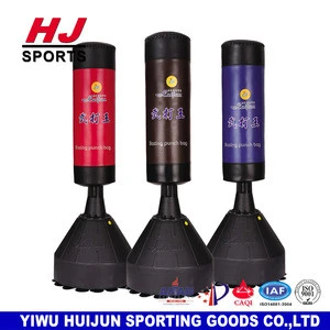 HJ-G077 professional Gym Equipment sand /water filled base boxing bag Free standing kick boxing punching bag with 16 suckers