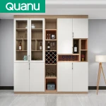Home Glass Cabinet Stainless Steel Wine Display Cabinet