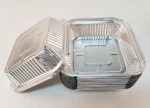 Homesun Disposable Tin Foil Dishes Catering Food Packaging Aluminium Foil Container Disposable Foil Tray with Plastic Lid
