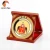Import Hornbill custom design promotion gift 24k gold round shape metal plate award plaque with wooden box from China