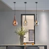 Hot Product Nordic Simple Style Kitchen Indoor Decoration Glass Iron E27 40W Hanging Pendant Lamp