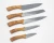 Import hot sale 6pcs stainless steel non stick coating kitchen knife set with gift box packing from China