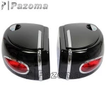 Hot sale ABS Black Luggage Box Case Fit For Harley Custom Roadster Road King Rear Side Case Motorcycle Side TAIL BOX