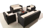 Hot sale Courtyard Cafe Garden Furniture Outdoor Rattan Sofa Set
