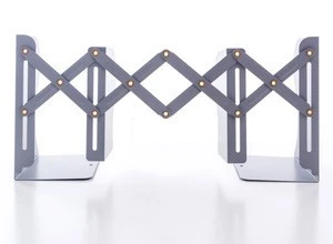 Hot Sale Creative Metal Hollow Adjustable Bookends For Office Or School