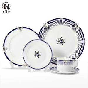 Hot sale european ceramic tableware porcelain christmas dinnerware sets
