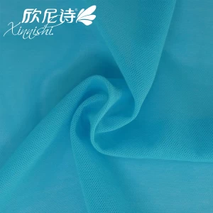 Hot Sale Knitting Plain Custom Mesh Elastic 93%Polyester 7% Spandex Mesh Fabric