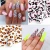 Import Hot sale Leopard print nail transfer foil 10pcs/bag nail foil sticker from China