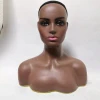 Hot Sale New Dark Skin Mannequin Head with Shoulder Realistic Half Body Double Shoulder Wholesale Price Mannequin Wig Head