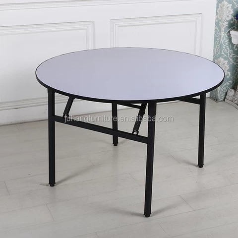Hot sale round rotating 6 feet 10 people round wooden folding table