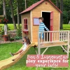 Hot Sale Wooden Playhouse With Slide Inside Kids Outdoor Playhouse For Sale With House Slide