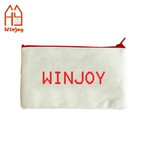 Hot sell custom zipper pencil bag with logo for school students