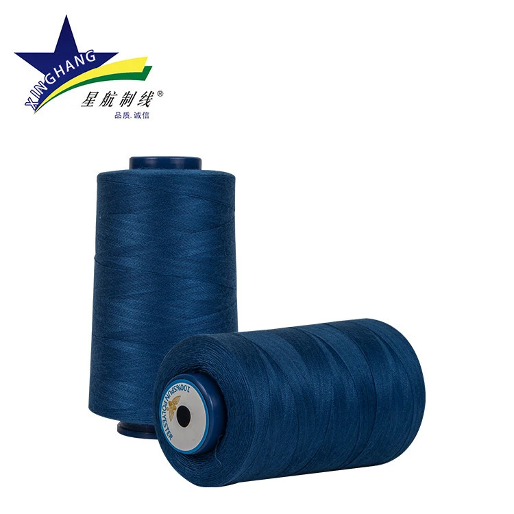 Hot Seller Navy Blue Green Red  Color Polyester Sewing Thread  with CNAS  Certificate