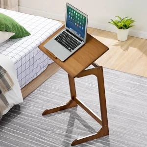 Hot Selling Multifunctional Bamboo Laptop Desk Modern Living Room Computer Table Stand Breakfast Serving Bed Tray