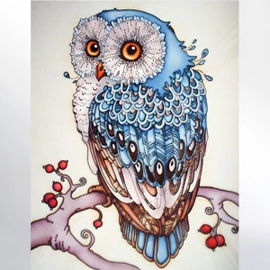 Owl Animal 100% Full 5D, DIY Square Rhinestones Diamond Painting