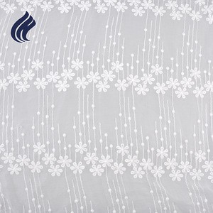 Hot selling popular polyester decorative 100% silk cotton lace fabric