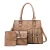 Import Hot selling vintage pu tote shoulder bag large ladies leather 3 in 1 handbags from China