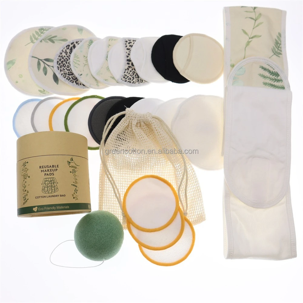 Hot Style Reusable Bamboo Make up Remover Pads Cleansing Face Bamboo Make up Remover Reusable Cotton Pads