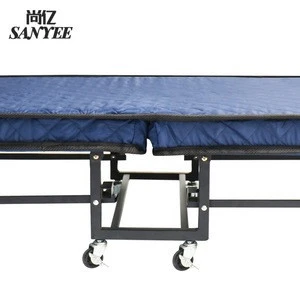Hotel bed item SY-0098 luxury hotel folding bed Hotel single beds with foam mattress thickness 10CM