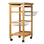 Hotel dinner car,hot selling bamboo buffet car.hotel dining trolley
