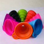Household canning funnel silicone collapsible folding funnel with hang hole