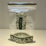 HS675 Food grade pre-sterilized transparent preserved fruit candy stand up pouch with zipper