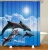 Import i@home patten thick canvas textile shower curtain bath curtain with sky designs from China