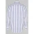 Import in season popular slim business MTM Italian wide  stripe white and blue long sleeve dress stripe shirt mens from China