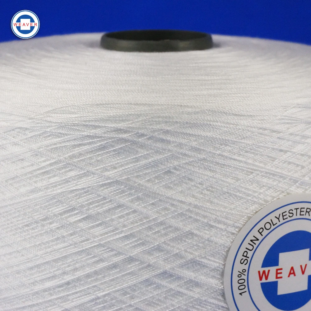 in stock supplies raw white 100% spun polyester TFO sewing thread  40/2
