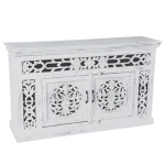 Indian Wooden  2 Carved Door Antique Cabinet