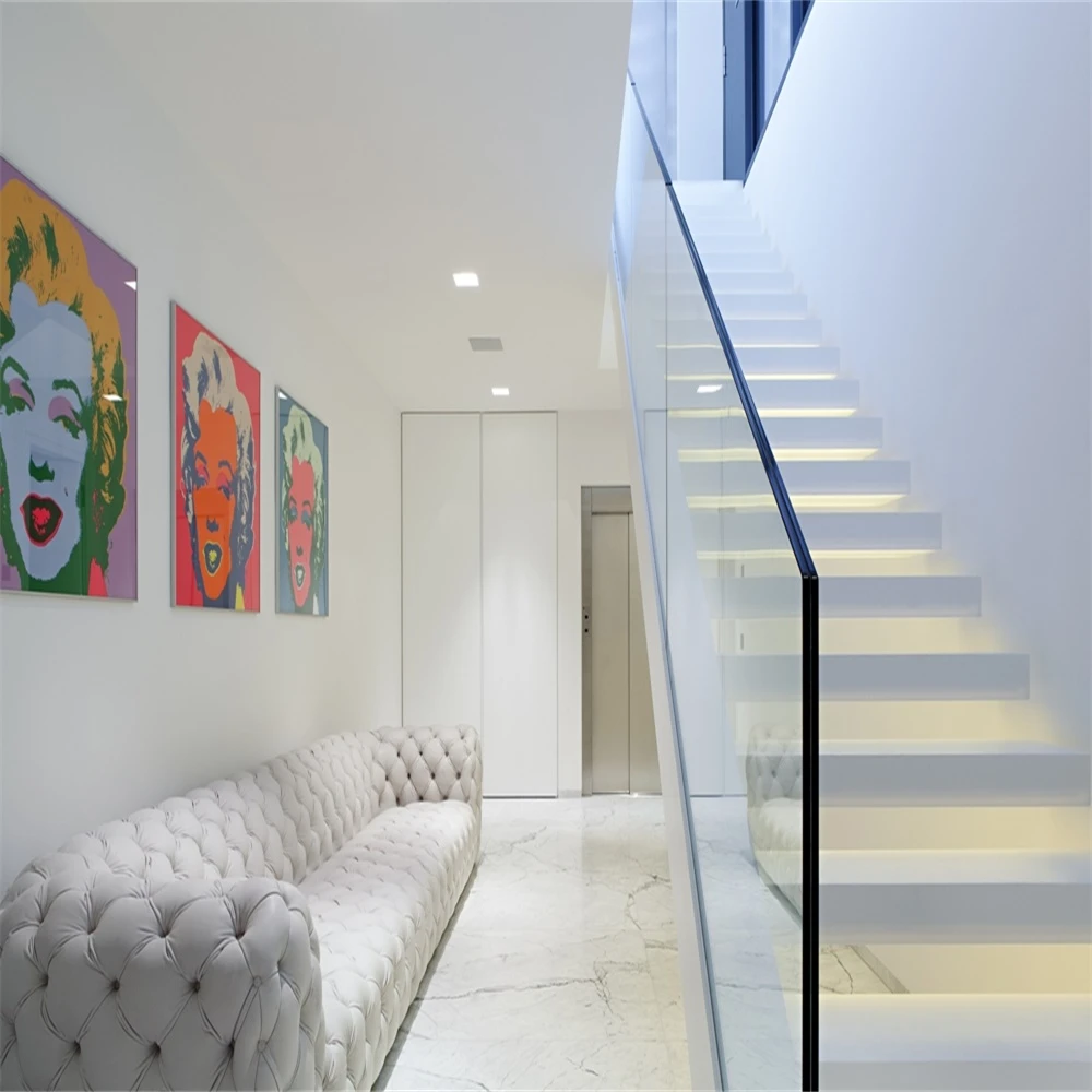 Indoor Design Prefabricated Granite Steps Staircase